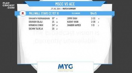 Millwall Stars CC 1st XI v Ace-Avengers Cricket &amp; Sports Club 1st XI