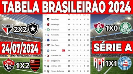 CAMPEONATO BRASILEIRO SÉRIE A | TABELA DO BRASILEIRÃO 2024 | CLASSIFICAÇÃO DO BRASILEIRÃO HOJE