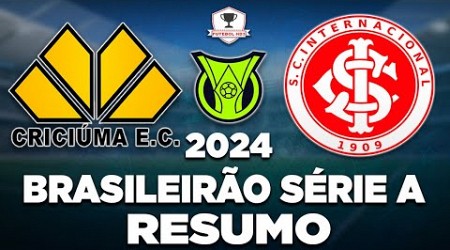 CRICIÚMA 1 x 1 INTERNACIONAL AO VIVO | BRASILEIRÃO SÉRIE A 2024 | 13ª RODADA | NARRAÇÃO