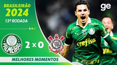 PALMEIRAS 2 X 0 CORINTHIANS | MELHORES MOMENTOS | 13ª RODADA BRASILEIRÃO 2024 | ge.globo