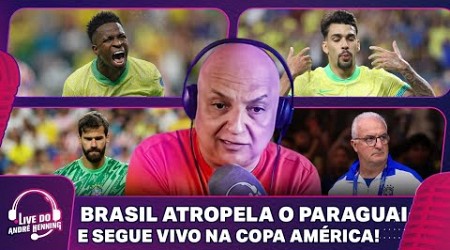 O VINI JR DO REAL MADRID CHEGOU NA SELEÇÃO? BRASIL ATROPELA O PARAGUAI E SEGUE VIVO! | LIVE DO ANDRÉ