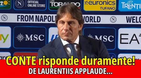 NAPOLI, A. CONTE, incredibile risposta al giornalista! DE LAURENTIIS applaude!!