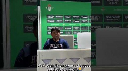 Juan JR en prensa en el Betis 9-1 Sevilla 