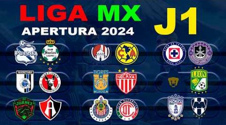 FECHAS, HORARIOS Y CANALES PARA LA JORNADA 1 DE LA LIGA MX APERTURA 2024