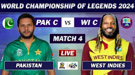 PAKISTAN vs WEST INDIES MATCH 4 LIVE SCORES | PAK vs WI LIVE | WORLD CHAMPIONSHIP OF LEGENDS