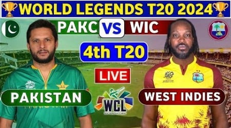 Pakistan Champions vs West Indies Champions, 4th Match | PAKC vs WIC 4th T20 Live Score &amp; Commentary