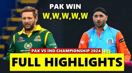 INDIA CHAMPIONS VS PAKISTAN CHAMPIONS HIGHLIGHTS 2024 | PAK VS IND