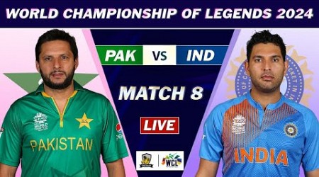 PAKISTAN vs INDIA 8th T20 MATCH LIVE COMMENTARY | PAK vs IND LIVE | WORLD CHAMPIONS OF LEGENDS