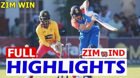 INDIA VS ZIMBABAWE FULL HIGHLIGHTS 1ST T20 MATCH 2024 | IND VS ZIM