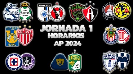 HORARIOS, CANALES Y FECHAS DONDE VER LA JORNADA 1 | LIGA MX APERTURA 2024