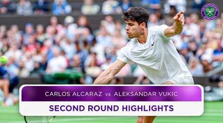 Emphatic from Alcaraz | Carlos Alcaraz vs Aleksandar Vukic | Highlights | Wimbledon 2024