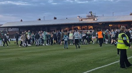 Mass Pitch Invasion Full Time Celtic v Ayr United