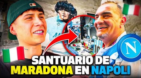 ASI ES EL SANTUARIO de MARADONA en NAPOLI!!