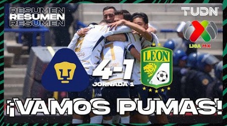 HIGHLIGHTS | Pumas 4-1 León | Liga Mx -AP2024 - J1 | TUDN