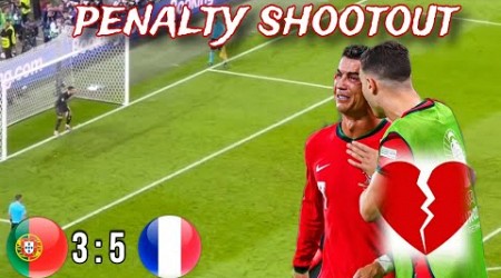 Portugal Vs France (3-5) Highlights &amp; penalty shootout EURO 2024 | Ronaldo out of the EURO 