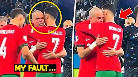 Cristiano Ronaldo Consoling Crying Pepe after Portugal&#39;s Eliminated from Euro 2024 