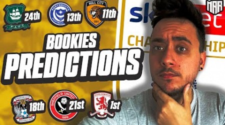 2024/2025 Championship Bookies PREDICTIONS!