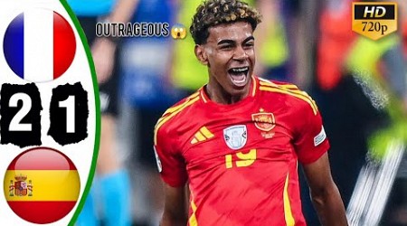 Spain vs France 2-1 Latest Highlights &amp; All Goals Euro 2024 / Lamine Yamal Goal