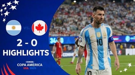 Argentina vs Canada 2-0 HIGHLIGHTS | Copa América 2024