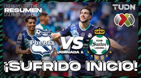 HIGHLIGHTS | Puebla vs Santos | Liga Mx -AP2024 - J1 | TUDN