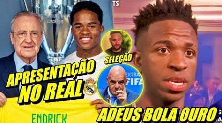 ESPANHA VAI PARAR ! APRESENTAÇÃO DE ENDRICK NO REAL ! VINI FORA BOLA DE OURO E MAIS