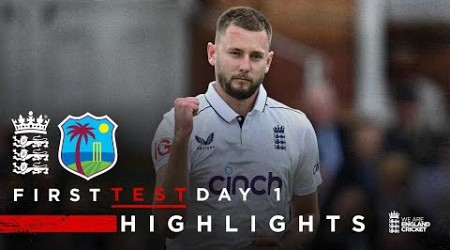 Gus Atkinson Takes 7-45 on Debut | Highlights - England v West Indies Day 1 | Rothesay Test 2024