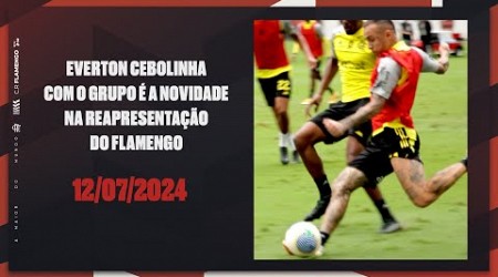 Everton Cebolinha com o grupo é a novidade na reapresentação do Flamengo