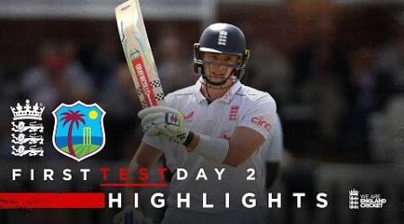 Smith Hits 70 &amp; Stokes&#39; 200th Wicket | Highlights - England v West Indies Day 2 | Rothesay Test 2024