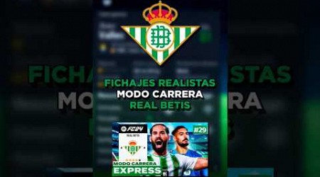 Fichajes Realistas para hacer Modo Carrera con el Real Betis ✅