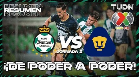 Resumen y goles | Santos vs Pumas | Liga Mx -AP2024 - J2 | TUDN