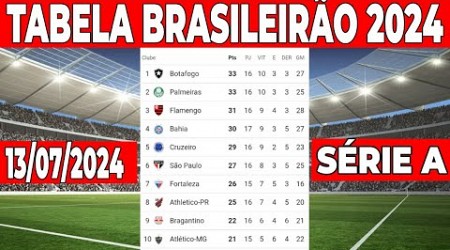 BRASILEIRO HOJE 2024 | TABELA CAMPEONATO BRASILEIRÃO 2024 | CLASSIFICAÇÃO BRASILEIRÃO 2024 SERIE A