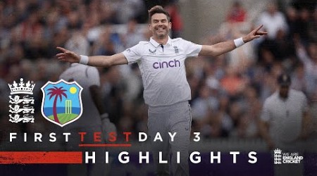 Atkinson 12-Fer In Anderson&#39;s Finale | Highlights - England v West Indies Day 3 | Rothesay Test 2024