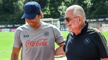 DE LAURENTIIS in campo e le INDICAZIONI di CONTE: sentite cosa dice alla squadra! 