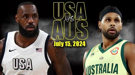 Team USA vs Australia Full Game Highlights - 2024 Olympics | July 15, 2024