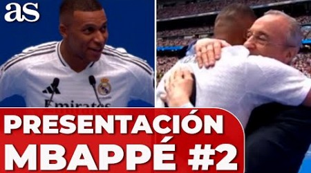 KYLIAN MBAPPÉ, PRESENTACIÓN COMPLETA #2 : &quot;HALA MADRID&quot;, DISCURSO PRESENTACIÓN, BESO ESCUDO...