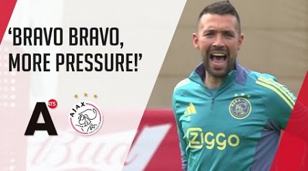 Beelden: bulderende Farioli tijdens trainingskamp Ajax