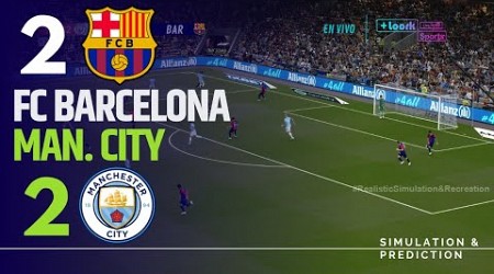 ⚽ FC Barcelona 2-2 Manchester City Amistoso 2024 | Highlights | Simulación y recreación