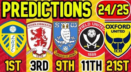 Bookies FINAL Championship PREDICTIONS 24/25