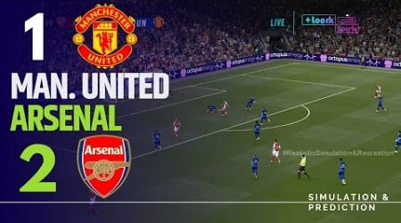 ⚽ Manchester United 1-2 Arsenal | Highligths | Club Frienly 2024 Videogame Simulation &amp; Recreation