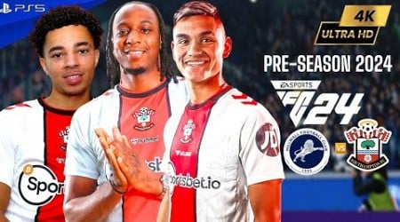 EA FC 24 - Millwall vs Southampton - Pre-season 2024 ft. Edozie, Aribo, Alcaraz | PS5™ [4K60]