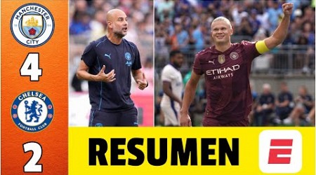 MANCHESTER CITY y GUARDIOLA GANA, GUSTA y GOLEA. HAT TRICK de ERLING HAALAND vs CHELSEA | Amistoso