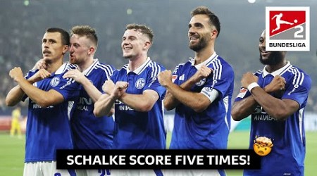 Schalke thrash Braunschweig to go top of the table!