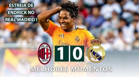 ESTREIA DE ENDRICK PELO REAL | Milan 1 x 0 Real Madrid | Melhores Momentos | Amistoso 2024