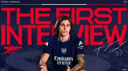 Riccardo Calafiori&#39;s first interview at The Arsenal