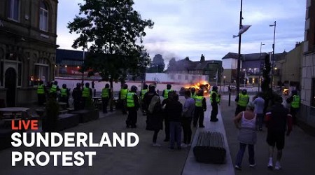 Sunderland Protest - Protesters gather outside City Hall