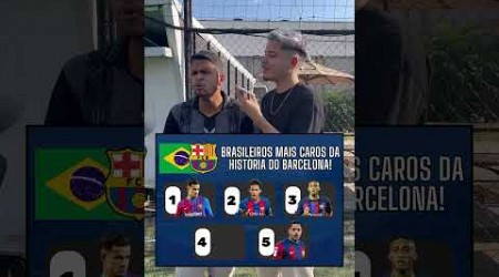 Brasileiros mais caros da história do Barcelona! #futebol #barcelona #neymar #championsleague