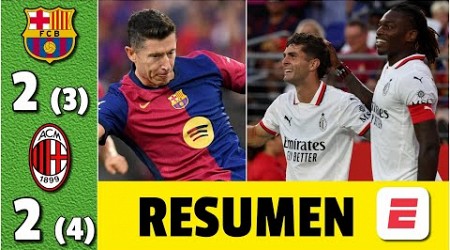 BARCELONA CAYÓ EN TANDA PENALES vs AC MILAN, 2(3)-2(4), para cerrar gira en Estados Unidos | Resumen