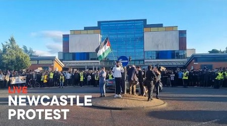 Newcastle Protest - Protesters gather in Newcastle