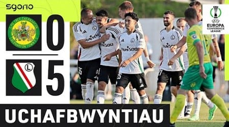 Uchafbwyntiau | Highlights: Caernarfon 0-5 Legia Warsaw | Cyngres UEFA Conference League