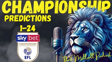 Championship 1-24 Predictions #football #championship #efl